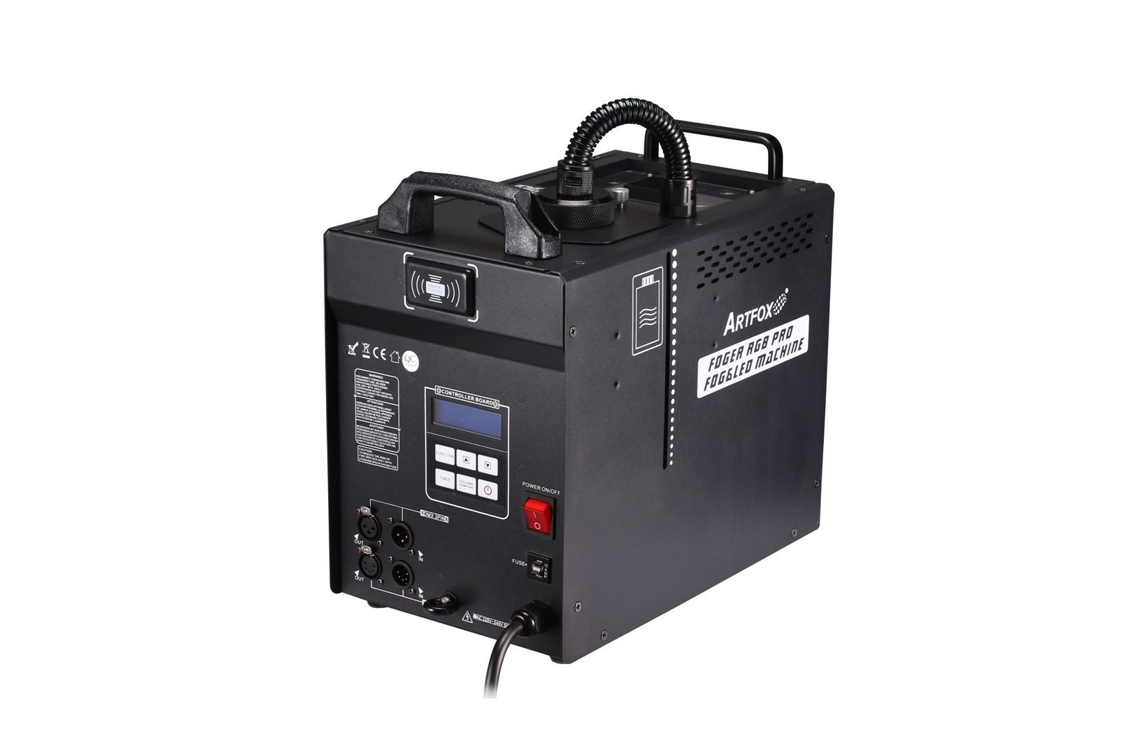 Fog Machine:3000w, 12x8w RGBA 4-in-1 LEDs, Remote control